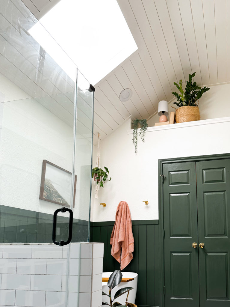 Shiplap Bathroom Ceiling Reveal - Hill Home Love - DIY Home Design