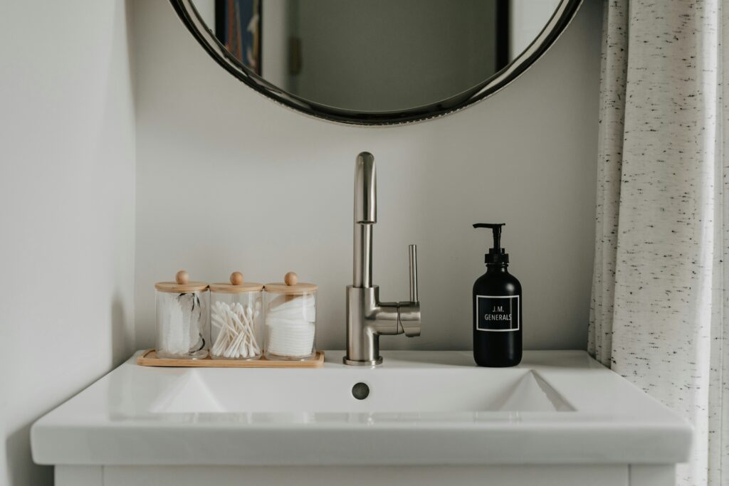 Nickel bathroom faucet